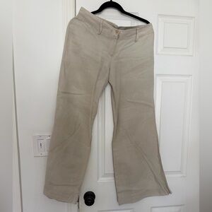 Silvia Tcherassi Beige Linen Tailored Trousers pants